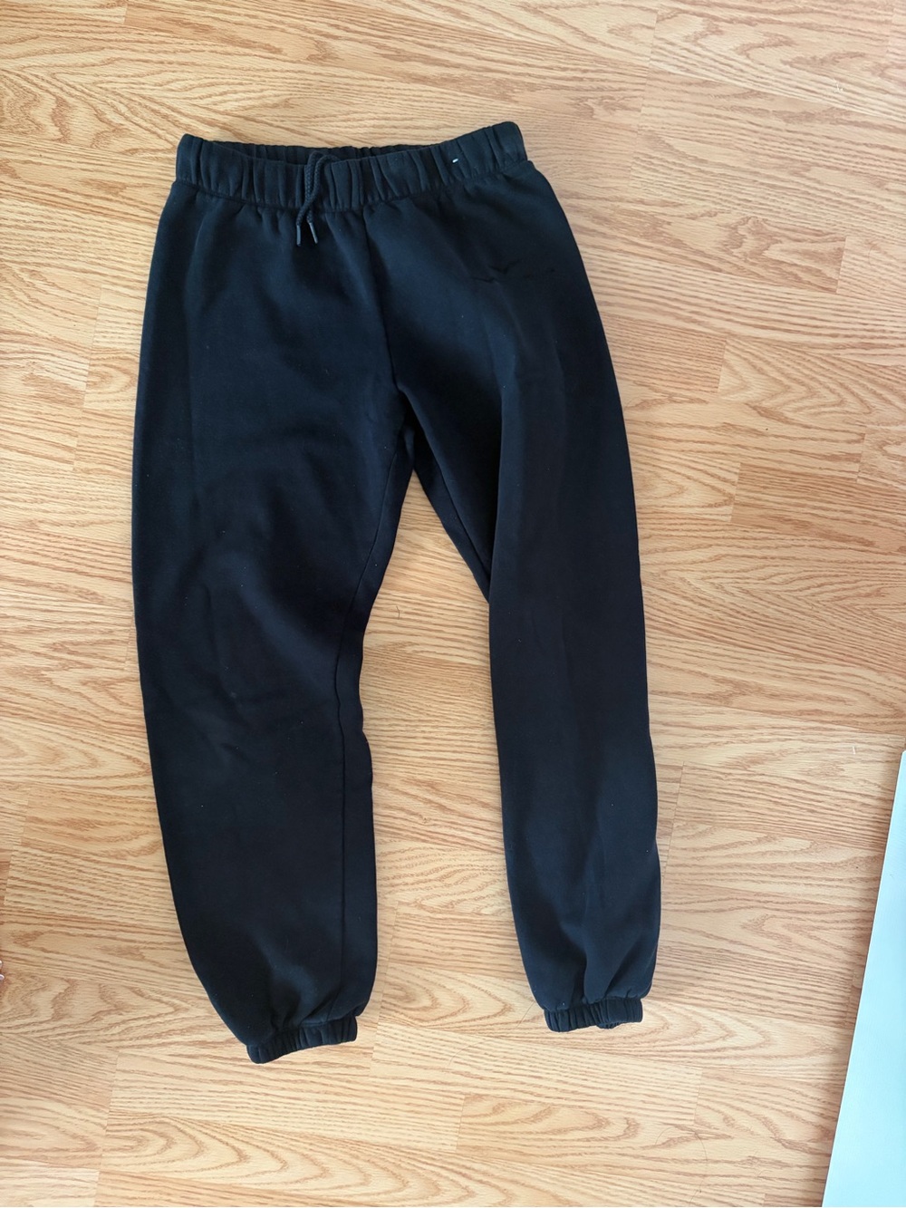 Black Lazy Pants Elastic Waist Jogger Sweatpants